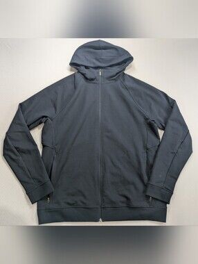 Lululemon City Sweat Full Zip Hoodie M3CBZS French Terry Black Mens Small XL